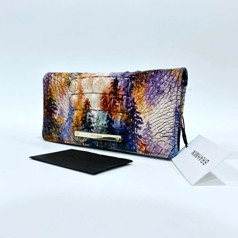 BRAHMIN Ady Woodland Melbourne Genuine Leather Wallet